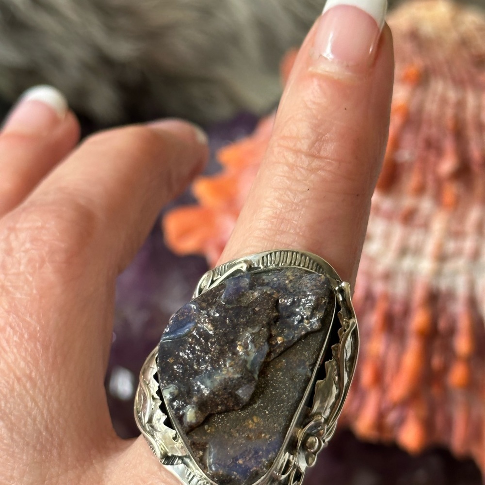 Boulder Opal Statement Sterling Silver Southweste… - image 6